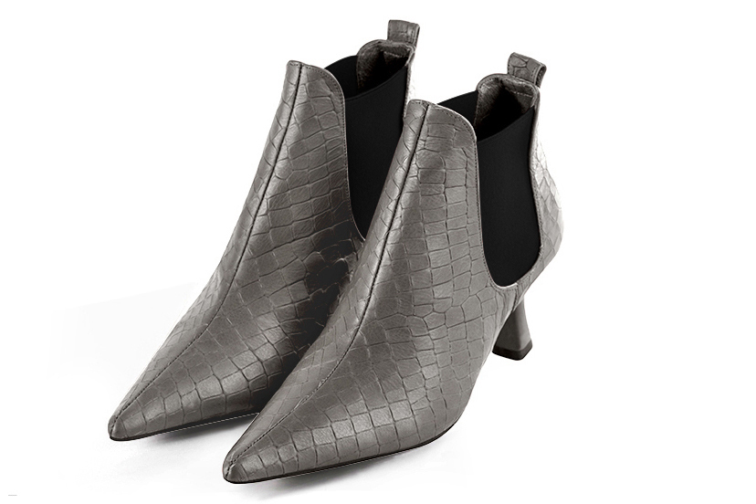 Matt black dress booties for women - Florence KOOIJMAN